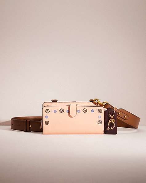 COACH®,UPCRAFTED DOUBLE-UP WALLET CREATION,Refined Calf Leather,Pewter/Faded Blush,Front View