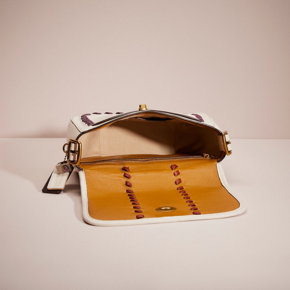 COACH®,Upcrafted Rambler Crossbody With Varsity Stripe,,Inside View,Top View