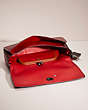 COACH®,UPCRAFTED DINKY,Glovetanned Leather,Pewter/Bordeaux 1941 Red,Inside View,Top View