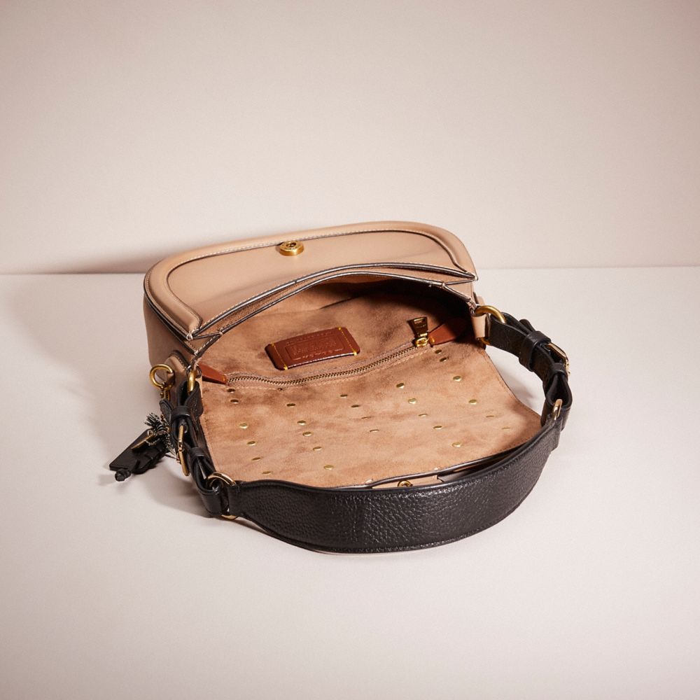 COACH®,Upcrafted Beat Saddle Bag,,Inside View,Top View