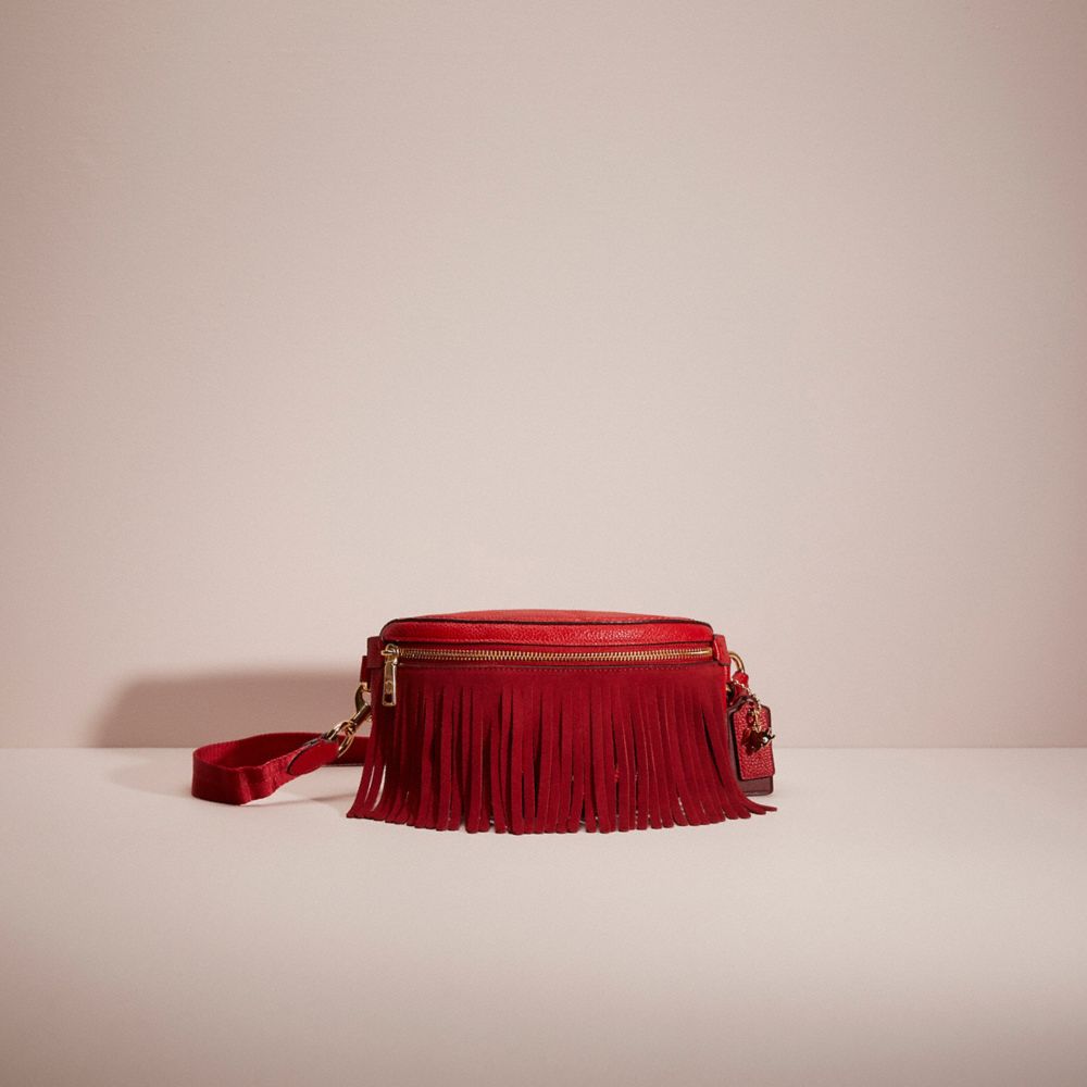 Red coach best sale belt bag