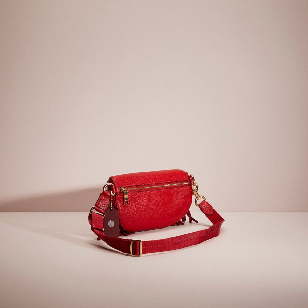 Red coach satchel hot sale