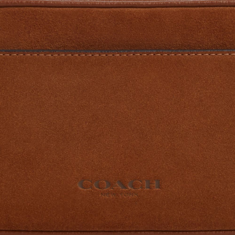 COACH®,Jayden Crossbody Bag In Suede,Leather,Crossbody,Logo,Embossed,Pen Holder,Casual,Brown