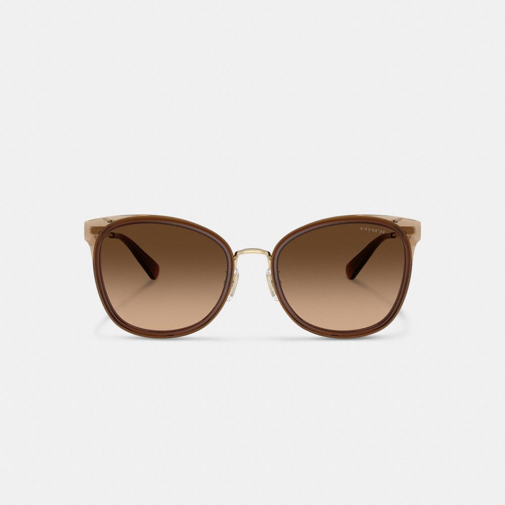 Coach Pillow Tabby Cat Eye Sunglasses In Brown Gradient