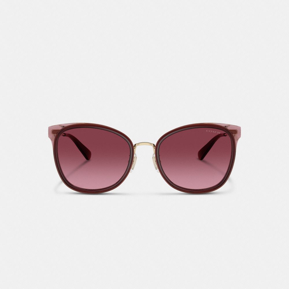 Coach Pillow Tabby Cat Eye Sunglasses In Burgundy