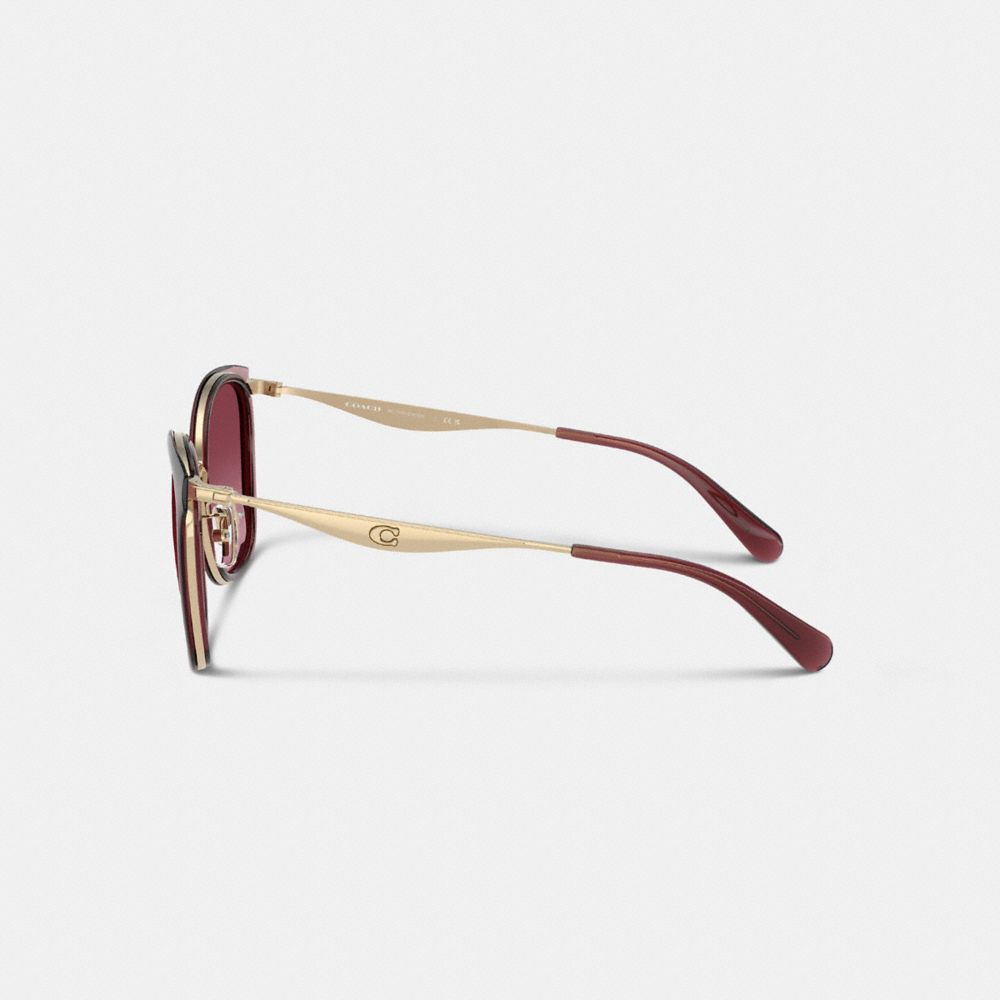 Coach Pillow Tabby Cat Eye Sunglasses In Burgundy