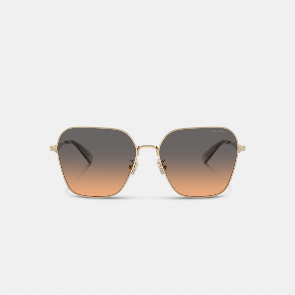 Coach C Hardware Metal Oversized Square Sunglasses — фото 3
