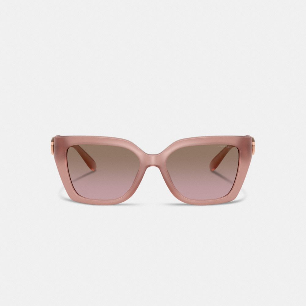 Coach Idol Square Cat Eye Sunglasses In Milky Pink