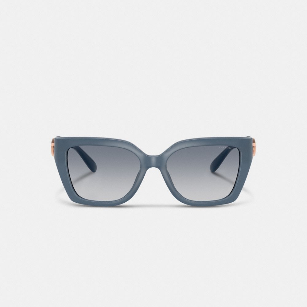 Coach Idol Square Cat Eye Sunglasses In Milky Blue