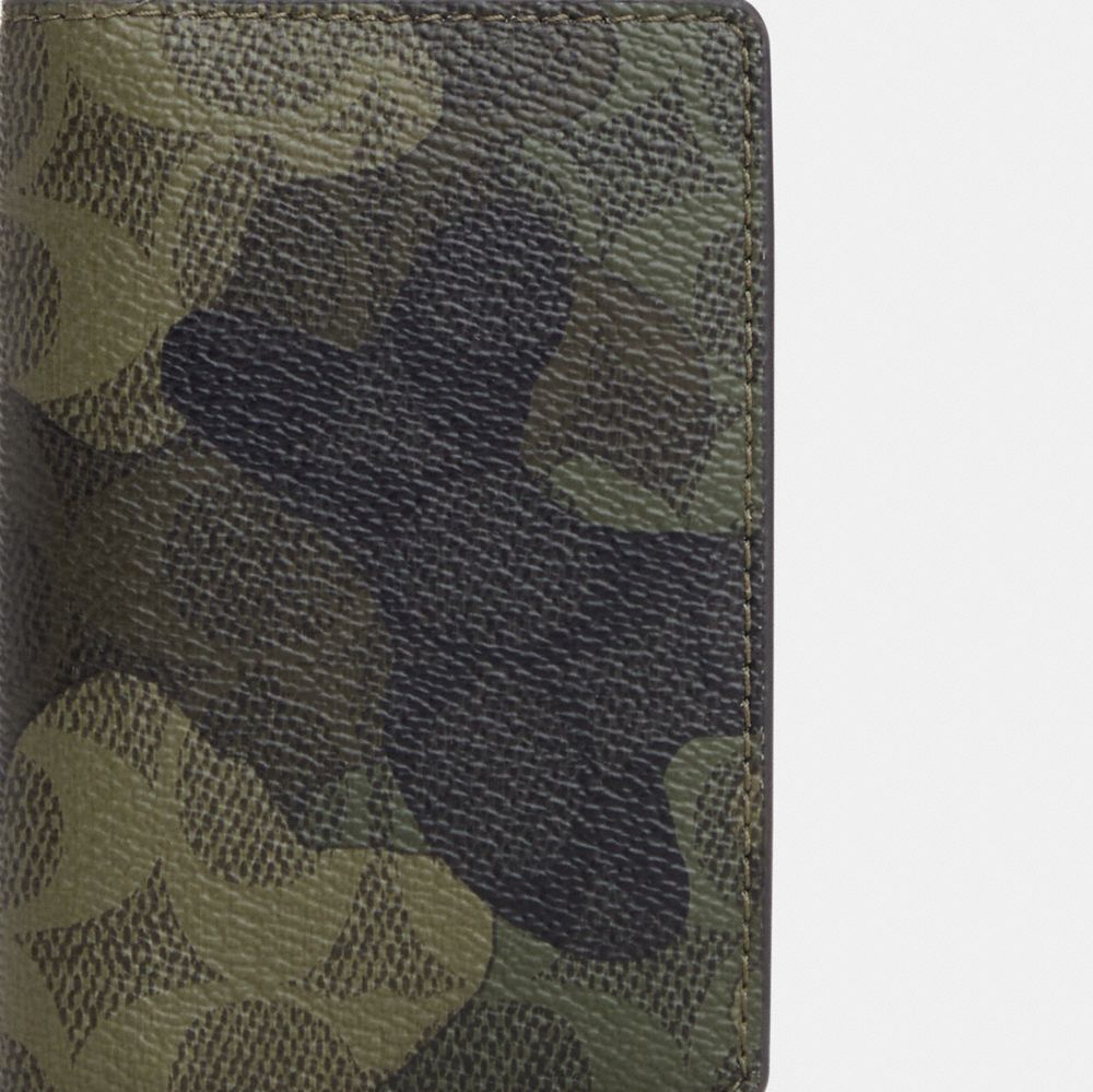 COACH®,Id Wallet In Signature Camo Print,Coin,Bi Fold,Casual,Multi Color