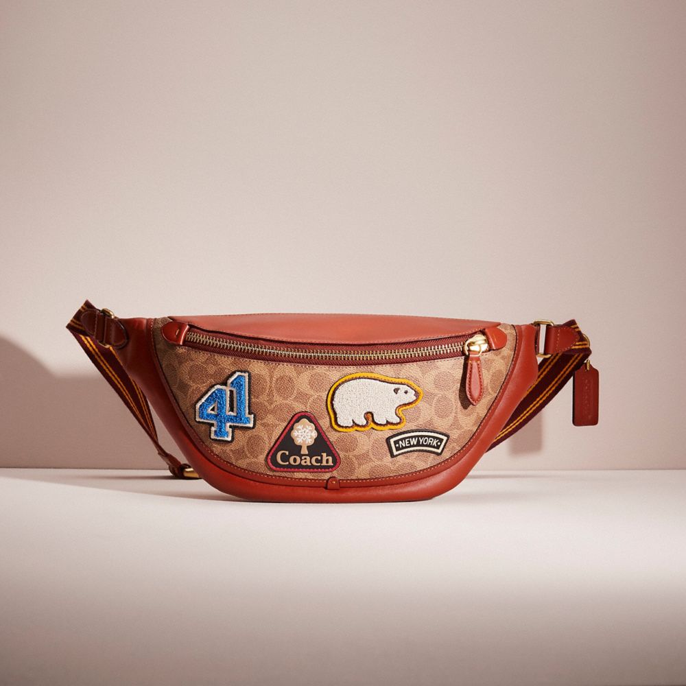 COACH®: Bag Strap In Signature Canvas With Coach Patch