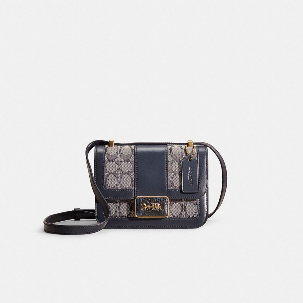 COACH®,Restored Alie Shoulder Bag 18 In Signature Jacquard With Snakeskin Detail,Multi Color,Front View