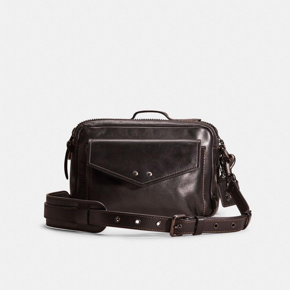 COACH®,RESTORED JAXSON BAG 28,Black Copper/Black,Front View