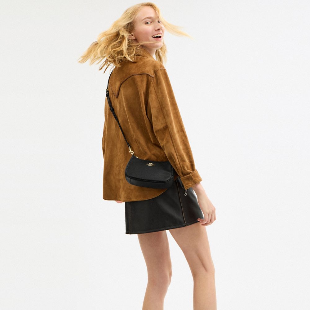 COACH®,Teri Mini Crossbody Bag,Shoulder Bag,Metal,Logo,Casual,Day Party,Black