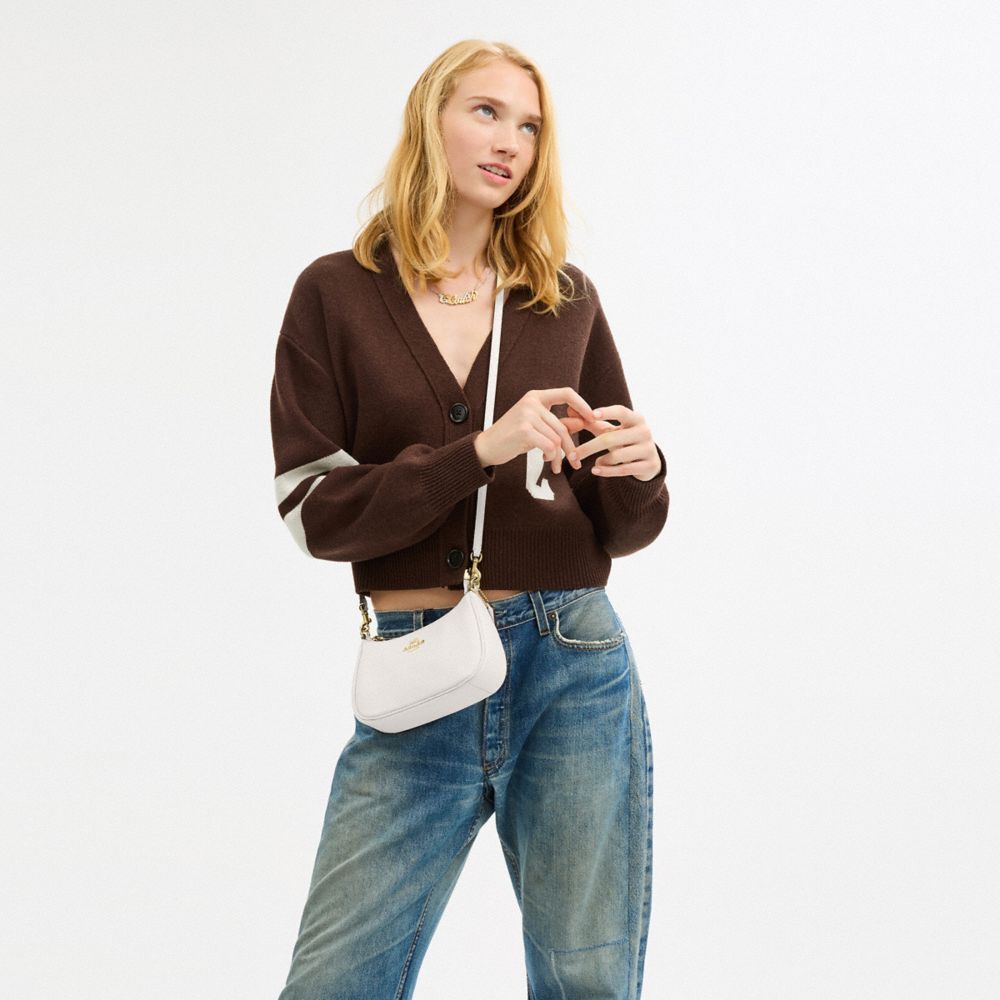 COACH®,Teri Mini Crossbody Bag,Shoulder Bag,Metal,Logo,Casual,Day Party,White