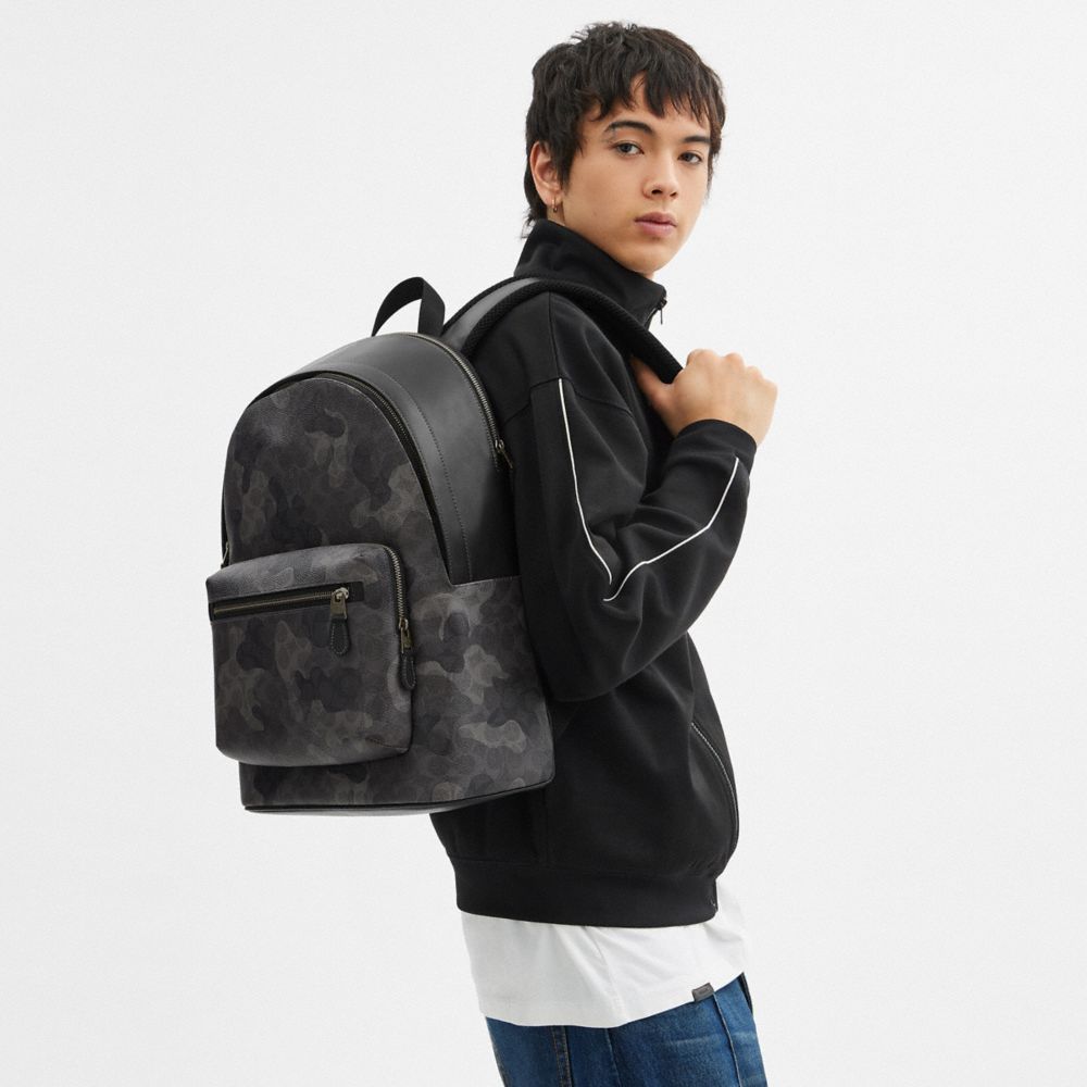 COACH®,West Backpack In Signature Camo Print,Backpack,Casual,,Detail View