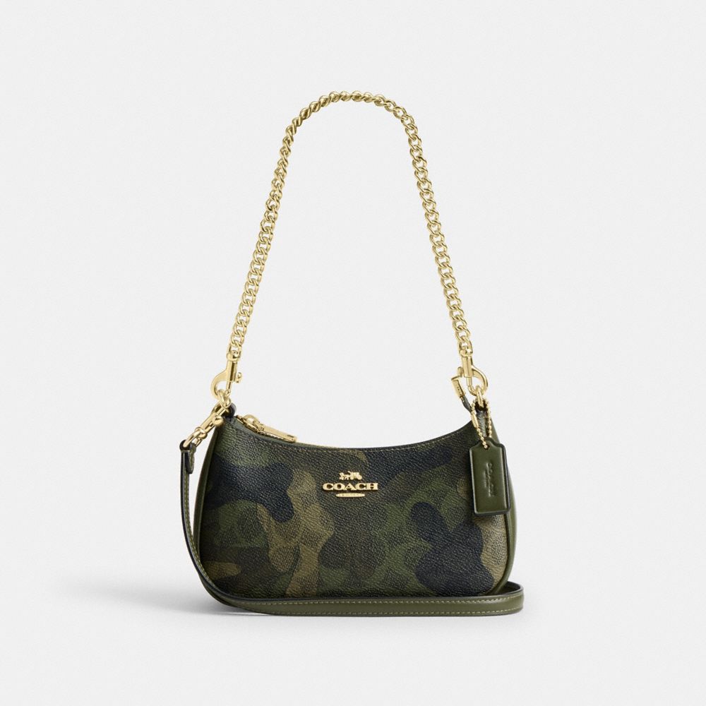 COACH®,Teri Mini Crossbody Bag In Signature Camo Print,Multi Color,Front View