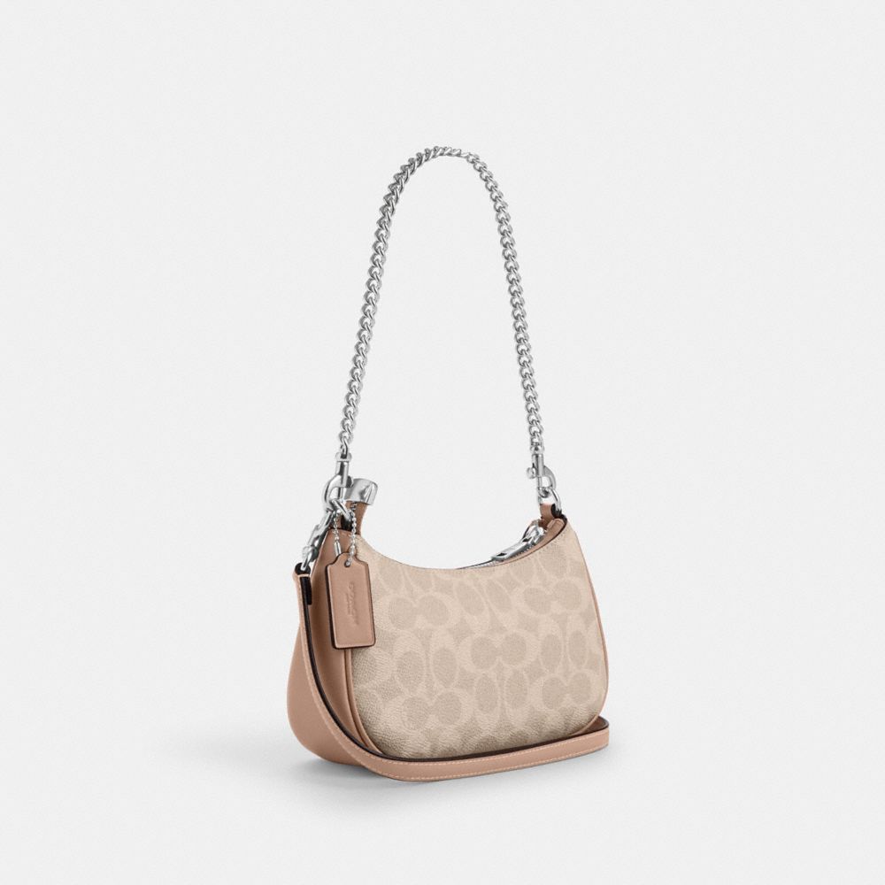 COACH®,Teri Mini Crossbody Bag In Signature Canvas,Shoulder Bag,Casual,,Angle View