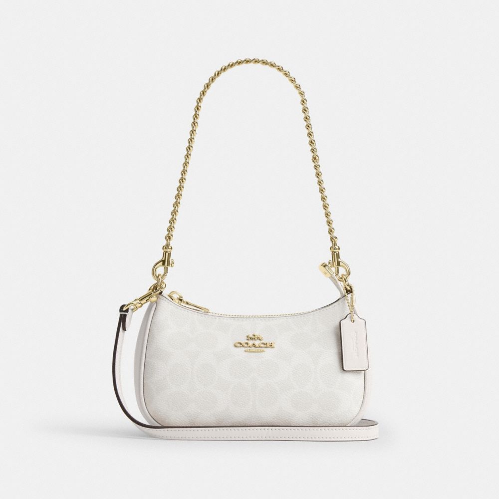COACH®,Teri Mini Crossbody Bag In Signature Canvas,Polyester,Canvas,Recycled Polyester,Crossbody,Adjustable,2 in 1,Vegan,C...,,Front View