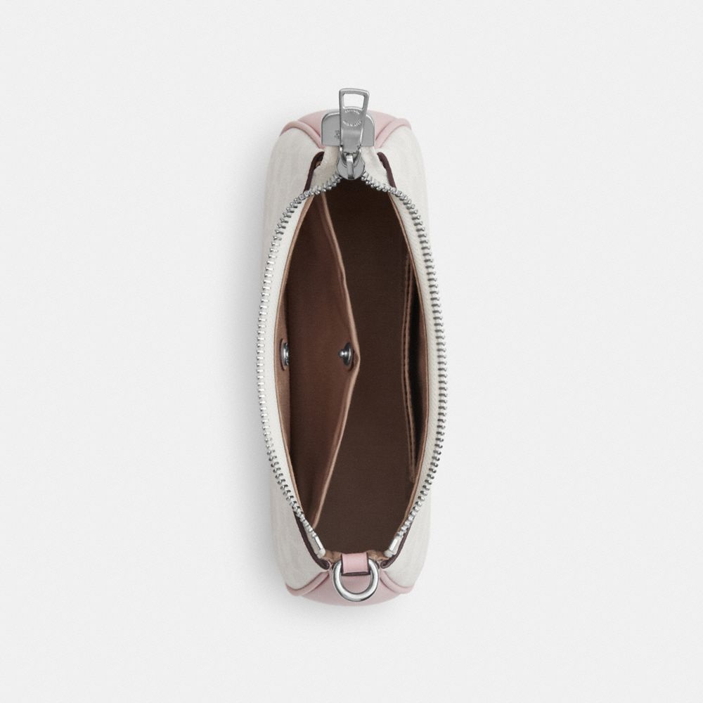 COACH®,Teri Mini Crossbody Bag In Signature Canvas,Shoulder Bag,Casual,Gray,Inside View,Top View