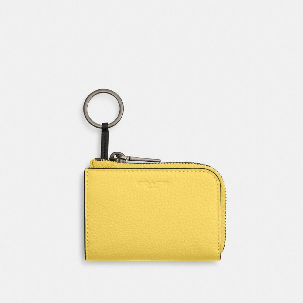COACH®,ジップ キー ケース,キーケース,ｲｴﾛｰ