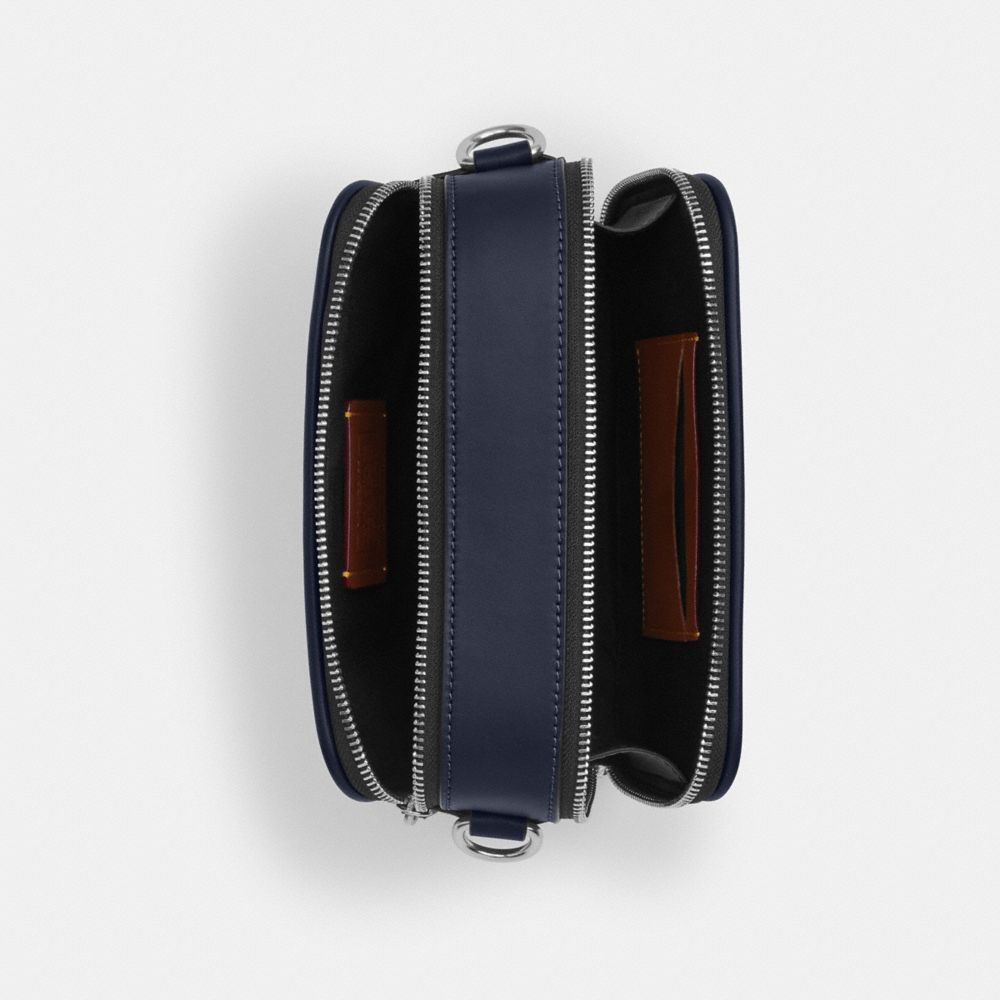 COACH®,Wyatt Crossbody Bag In Signature Canvas,Crossbody,Casual,Navy,Inside View,Top View