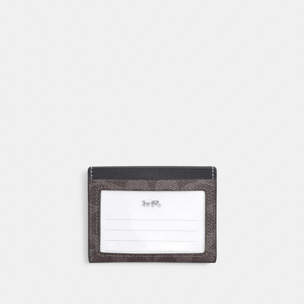 COACH®,Slim Id Card Case In Signature Canvas,Card Case,Color Block,Casual,,Back View