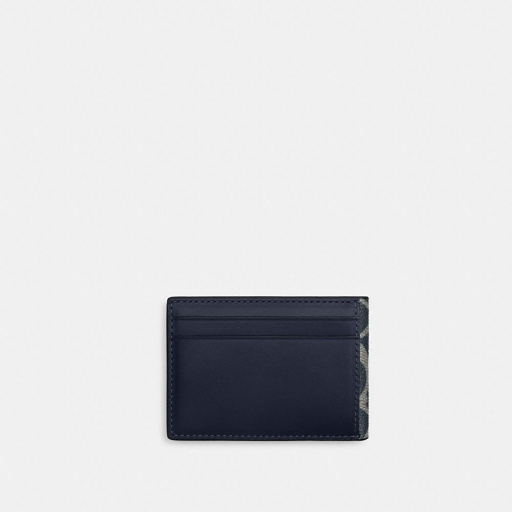COACH®,Compact Billfold Wallet In Signature Canvas,Bi Fold,Coin,Card Case,Casual,,Back View