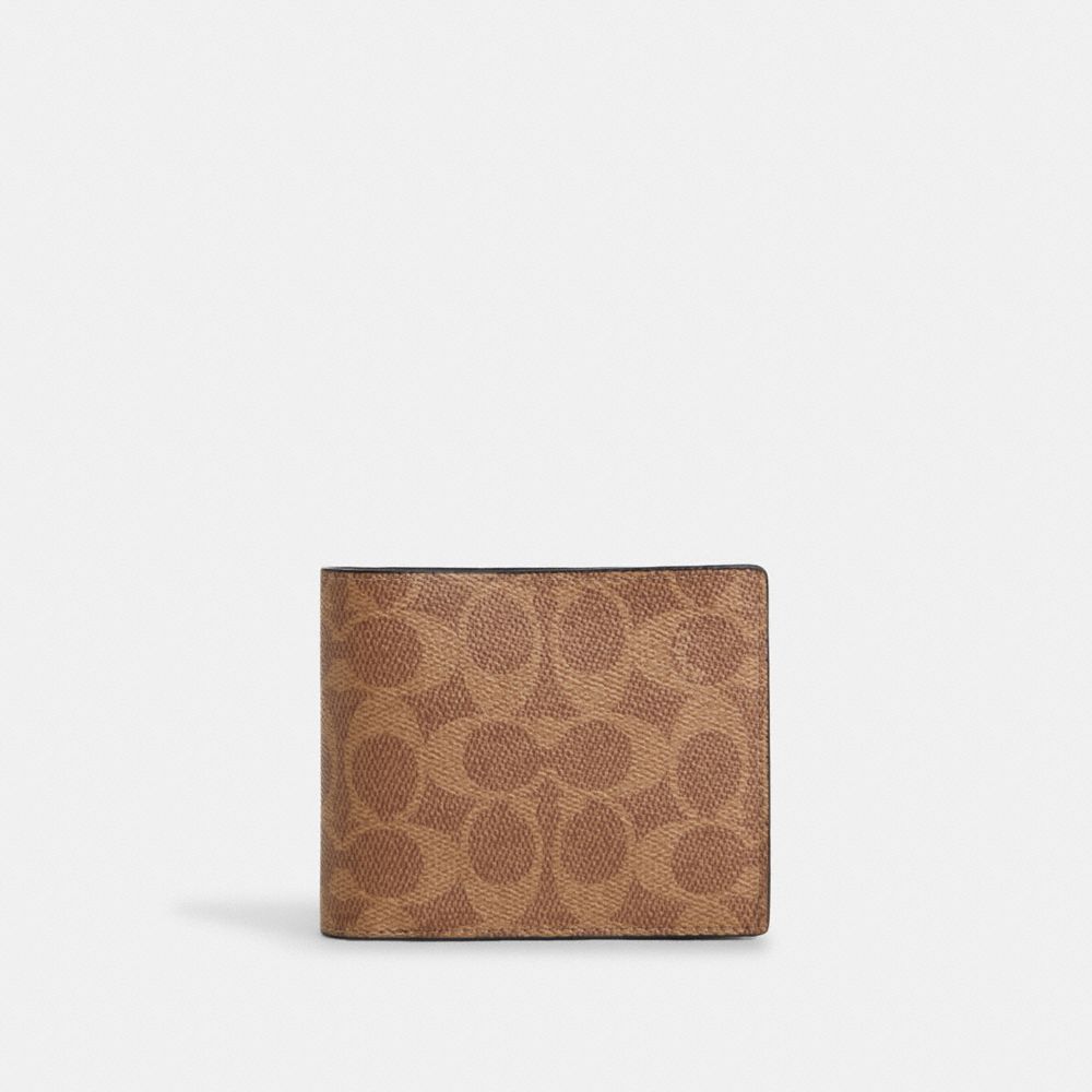 COACH®,3 In 1 Wallet In Signature Canvas,,Front View