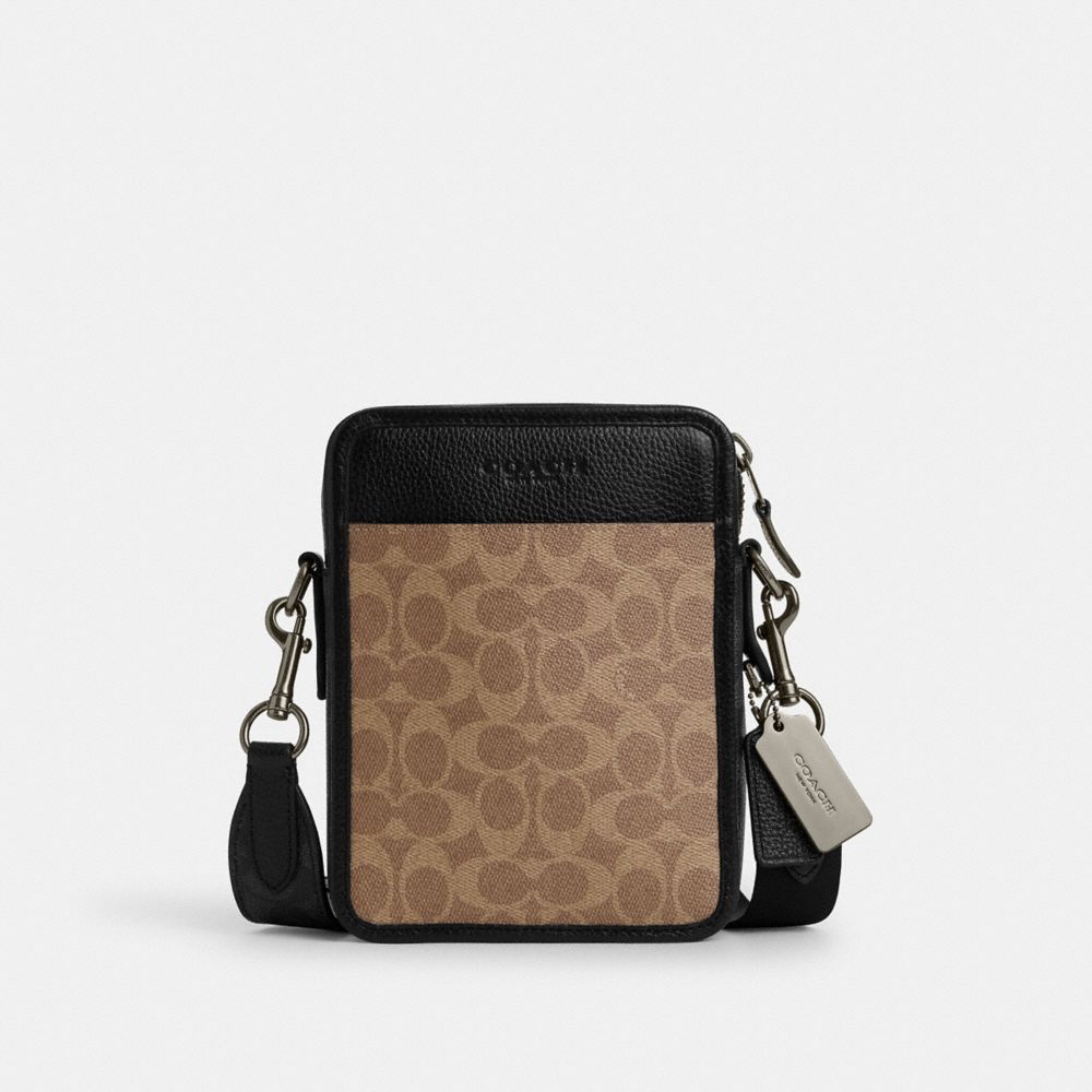 Qb Walnut Black Sullivan Crossbody In Signature Canvas