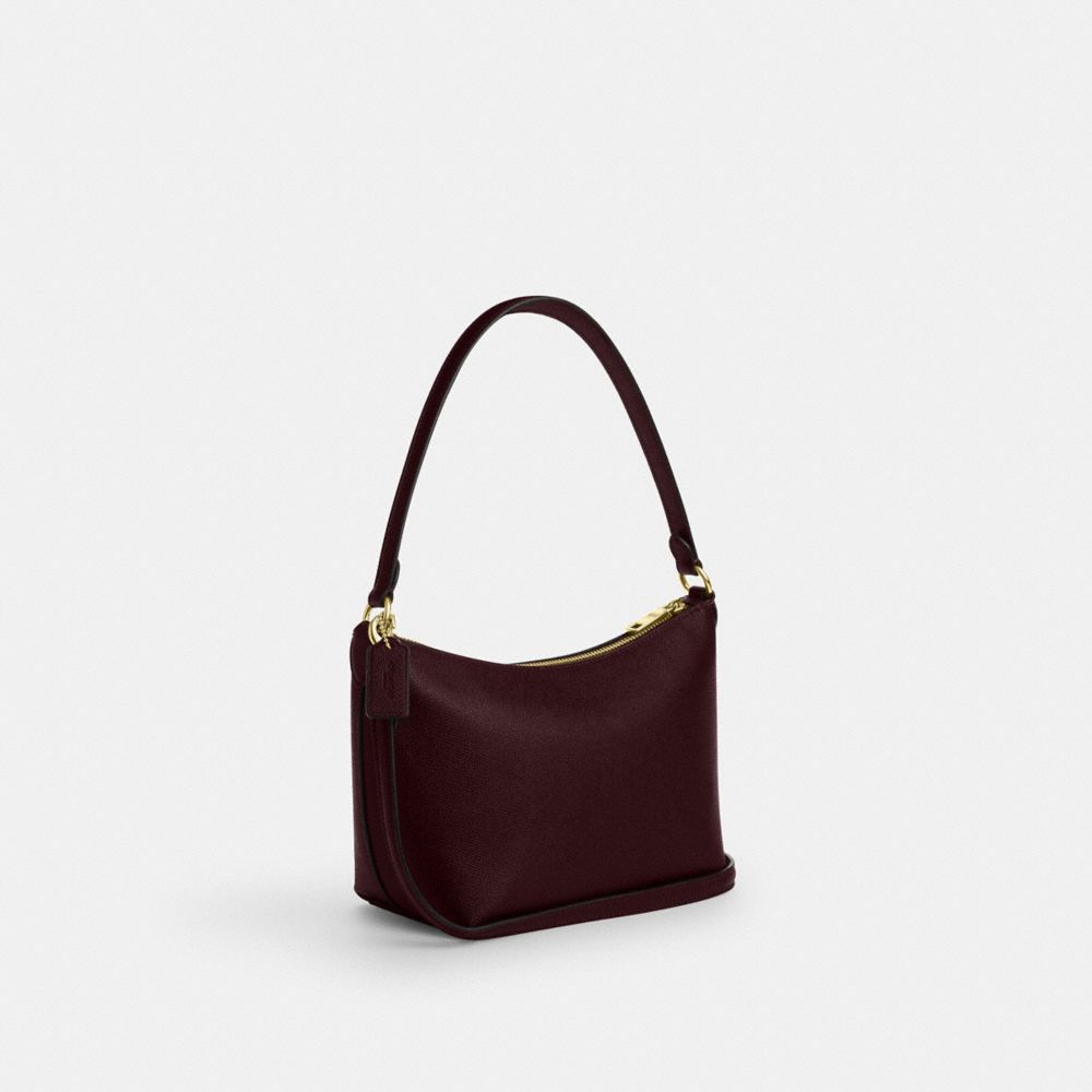 COACH®,Zip Top Shoulder Bag,,Angle View