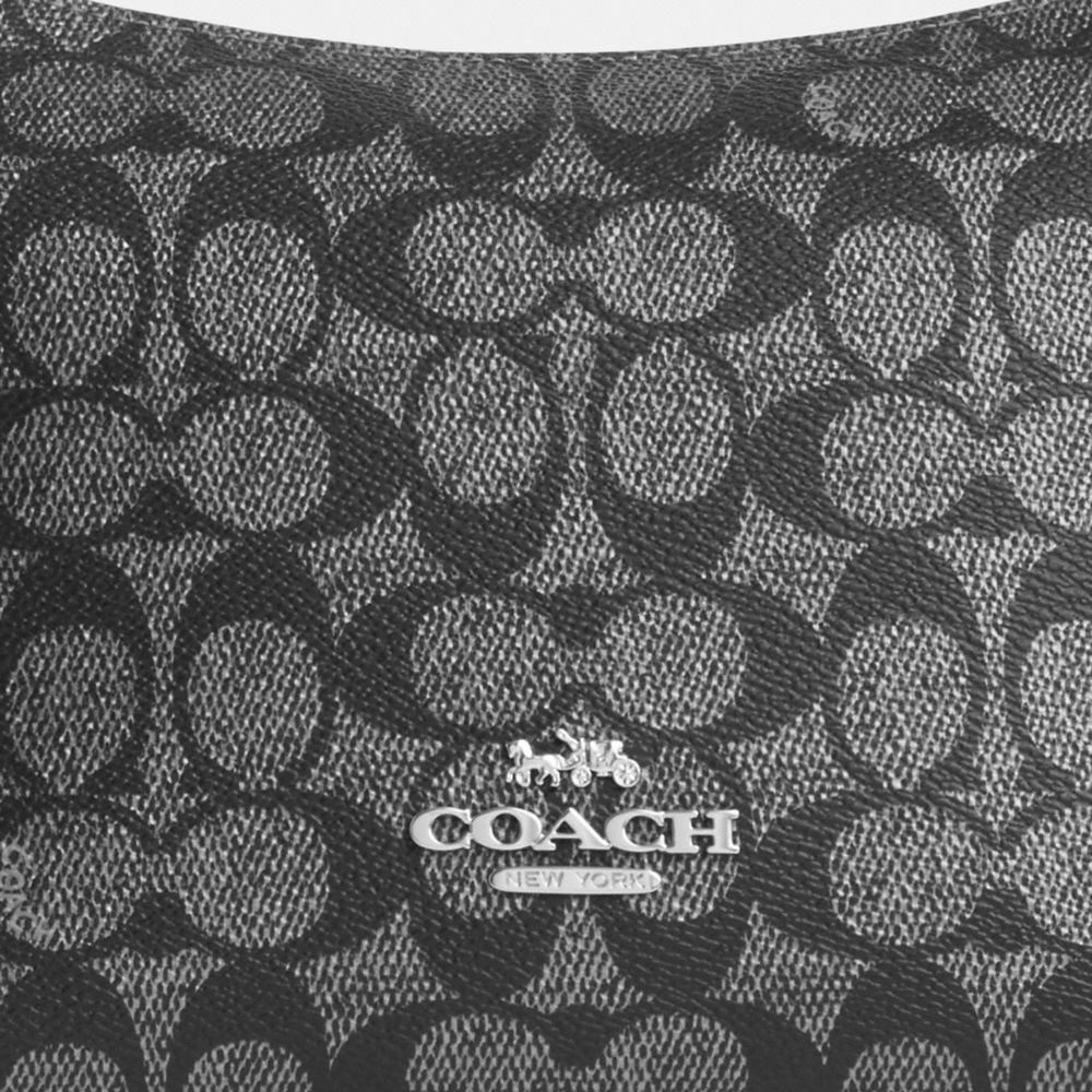 COACH®,Zip Top Shoulder Bag In Signature Canvas,
