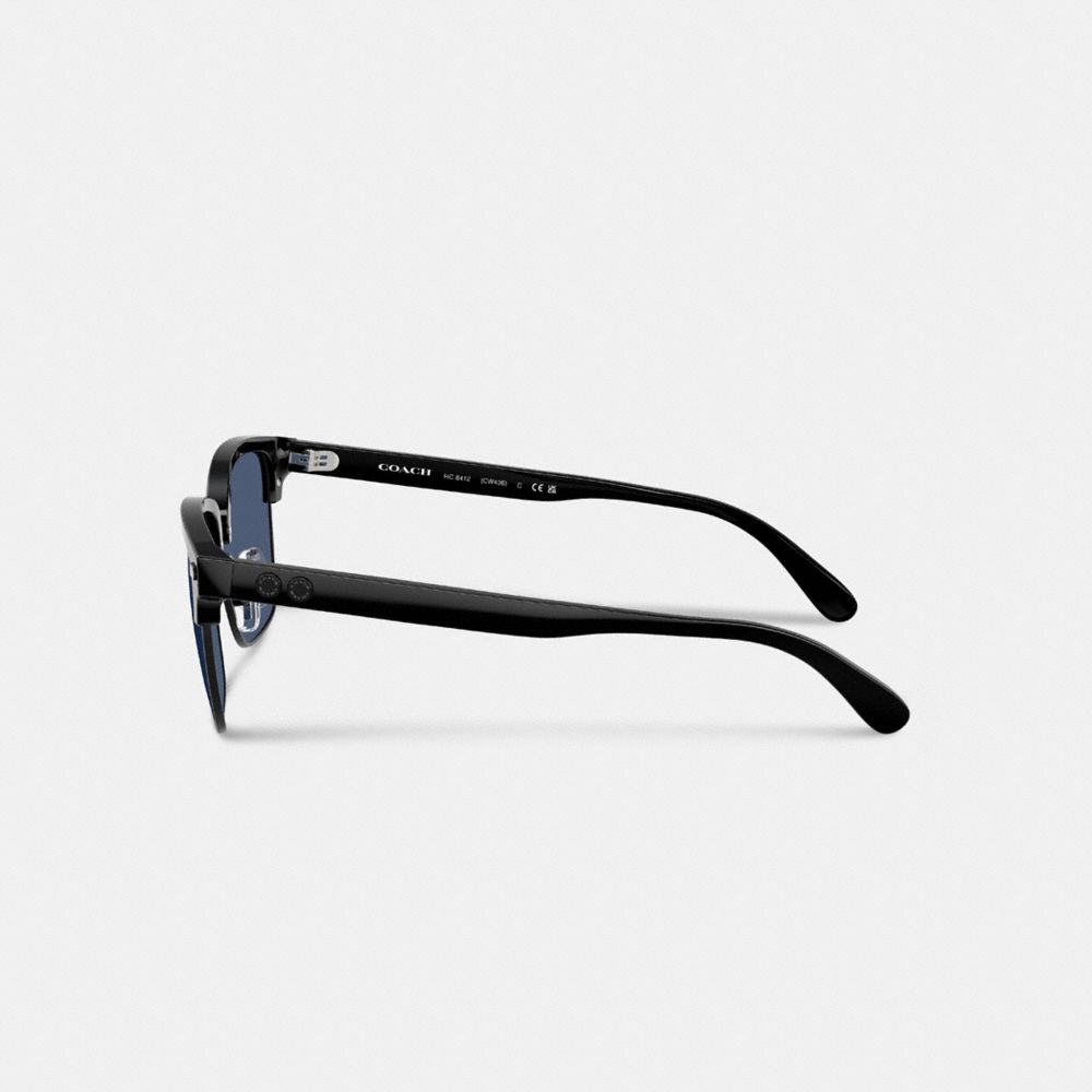 Coach Rogue Retro Sunglasses In Black/blue