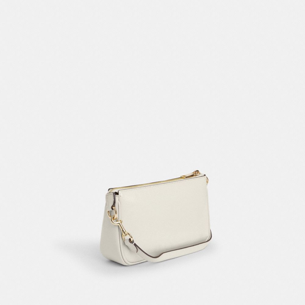 COACH®,Nolita 19,Wristlet,Shoulder Bag,Metal,Logo,Casual,White,Angle View