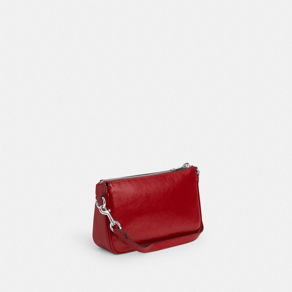 COACH®,Nolita 19,Wristlet,Shoulder Bag,Metal,Logo,Casual,Maroon,Angle View