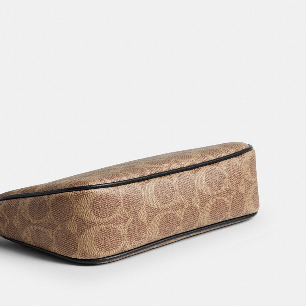 COACH®,NOLITA 19 EN TOILE EXCLUSIVE,Toile exclusive,Or/Marron orangé/Noir,Outsole View