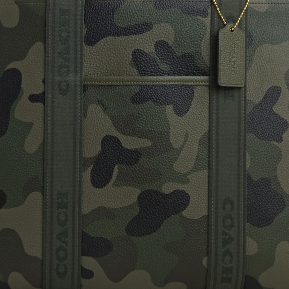 COACH®,Large Smith Tote Bag With Camo Print,Multi Color