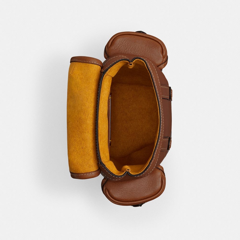 COACH®,Hitch Backpack 13,Slingback,Stitching,Convertible,Casual,Brown,Inside View,Top View