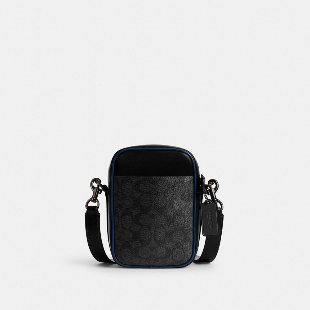 Black Hitch Crossbody In Blocked Signature Canvas