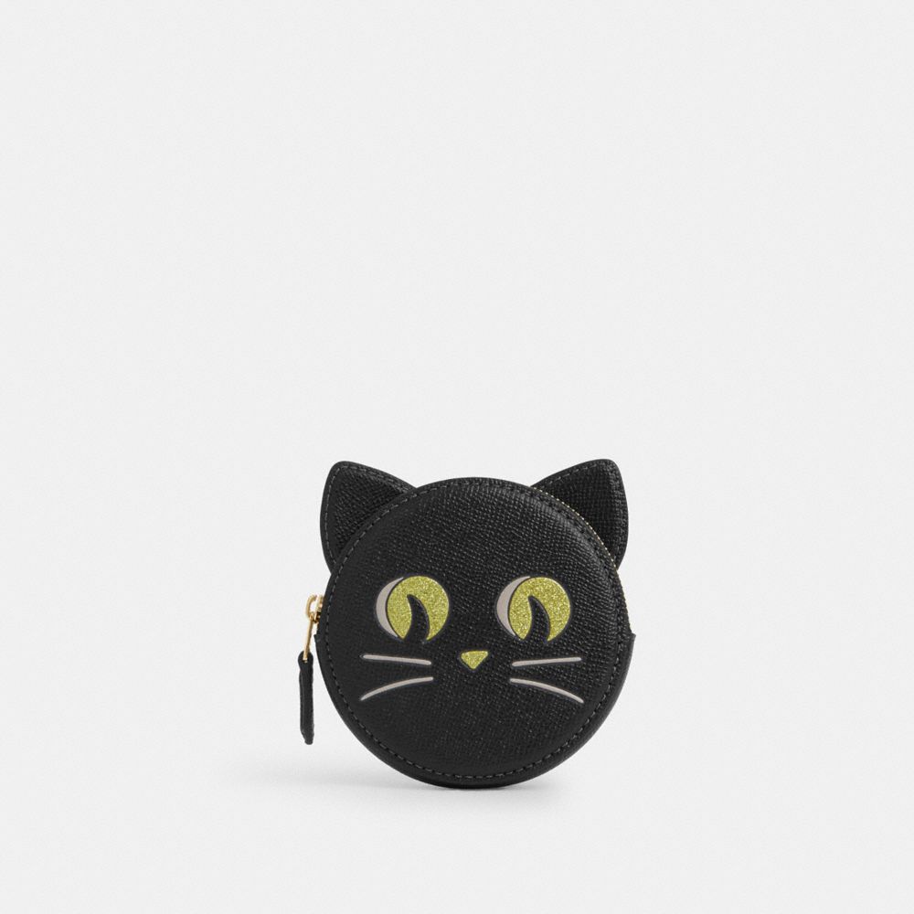 COACH Outlet Coin Case With Halloween Cat