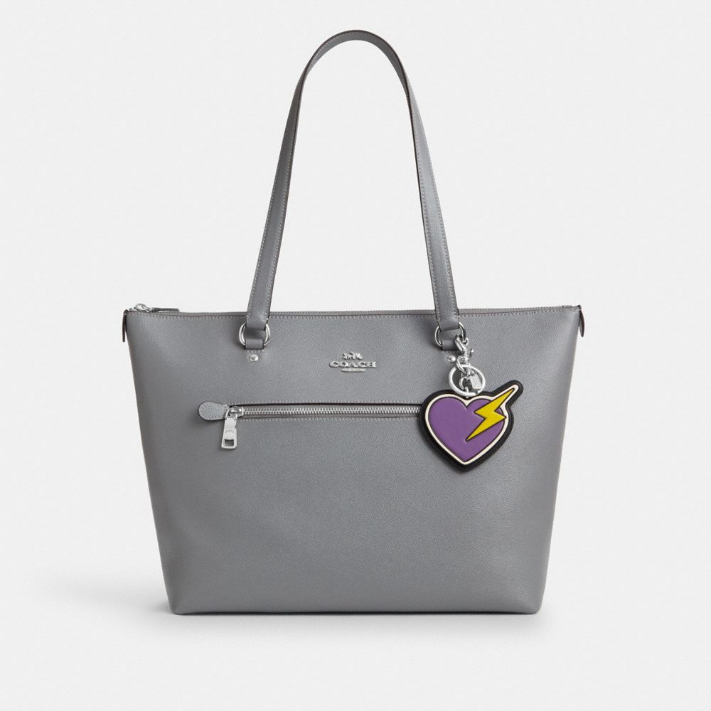 COACH®,Heart And Bolt Bag Charm,,Angle View