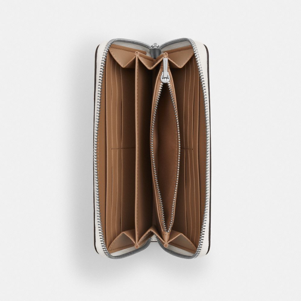 COACH®,コズミック コーチ ロング ジップ アラウンド ウォレット・ロケット プリント,