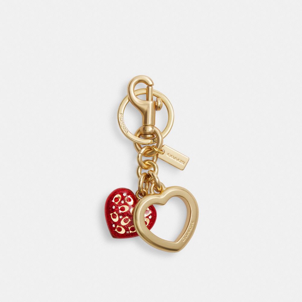 COACH®,Heart Bag Charm,,Front View