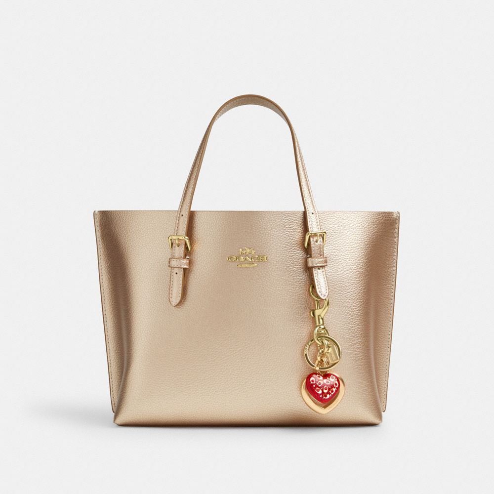 COACH®,Heart Bag Charm,Bag Charm,Heart Embellishment,Red,Angle View
