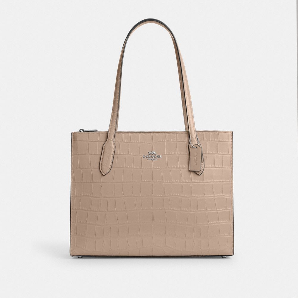 COACH®,Nina Tote Bag,Tote,Logo,Casual,Beige,Front View