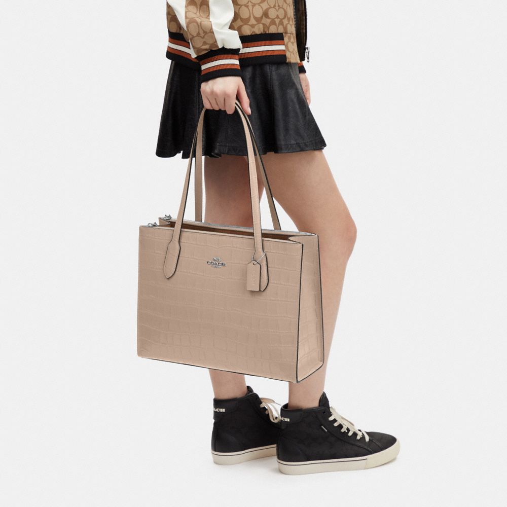 COACH®,Nina Tote Bag,Tote,Logo,Casual,Beige,Detail View