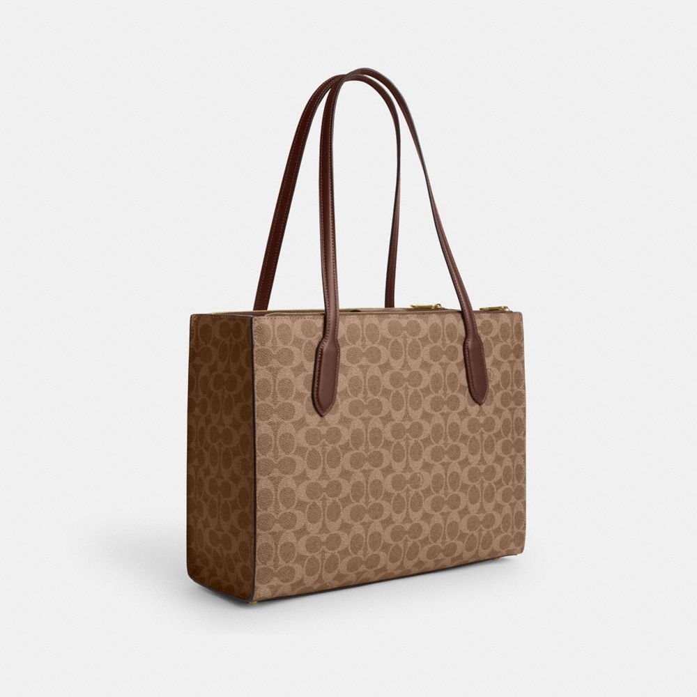 COACH®,Nina Tote Bag In Signature Canvas,,Angle View