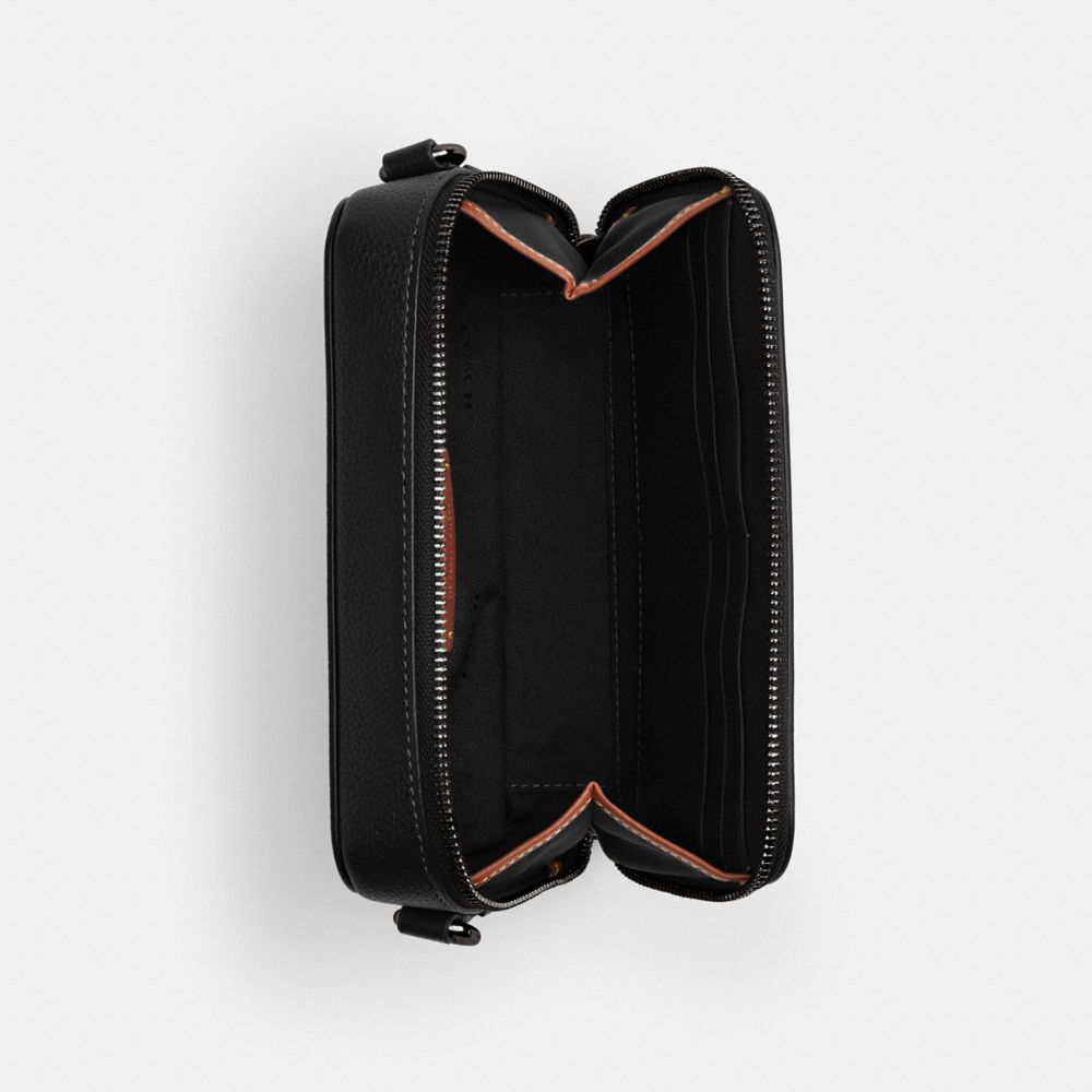 Coach Charter Slim Crossbody With  Graphic In Black
