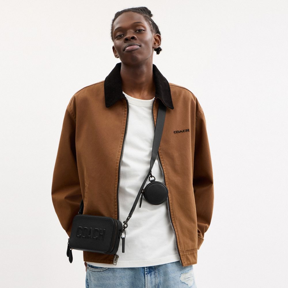 Coach Charter Slim Crossbody With  Graphic In Black