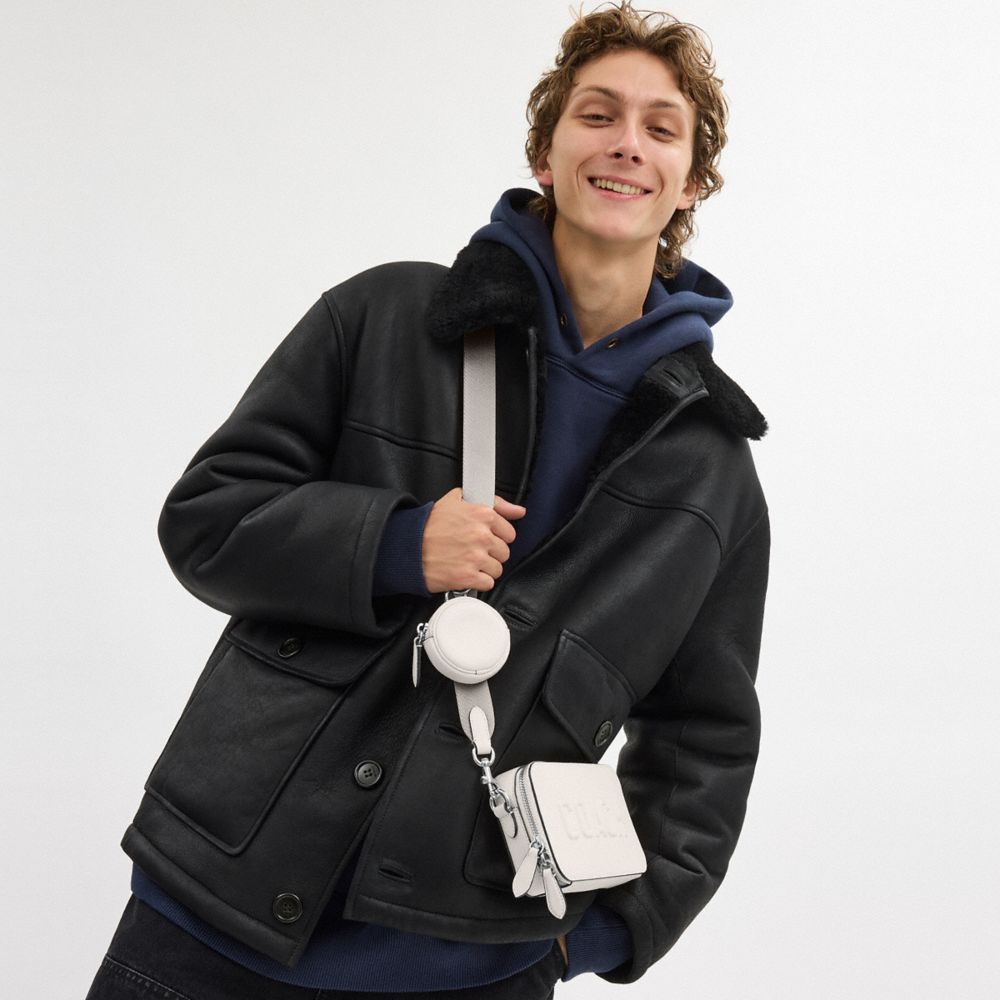 Coach Charter Slim Crossbody With  Graphic In Chalk